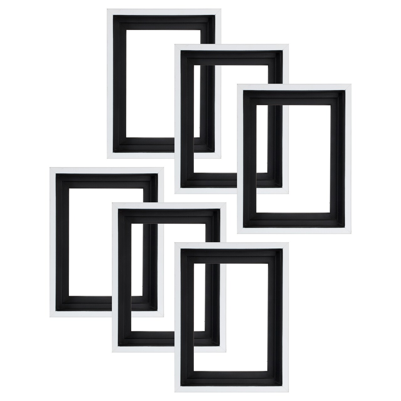 Creative Mark Illusions Floater Frame For 1-1/2" Deep Canvases - Packs of 6 - White - For Galleries & Home Decor - Wood Float Frame for Canvas Paintings- Complete Hanging Hardware